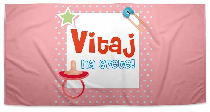 Sablio Uterák Vitaj na svete 3 - 30x50 cm