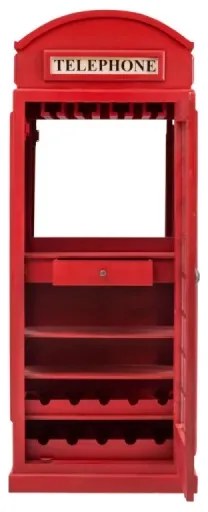 furniture-nabytek.cz - Barová skříň telefonní budka červená