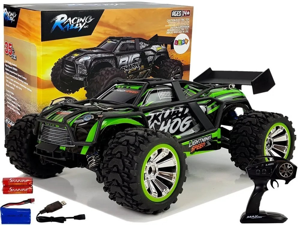 LEAN TOYS Off-road auto na diaľkové ovládanie 2,4Ghz 1:18 35km/h zelené