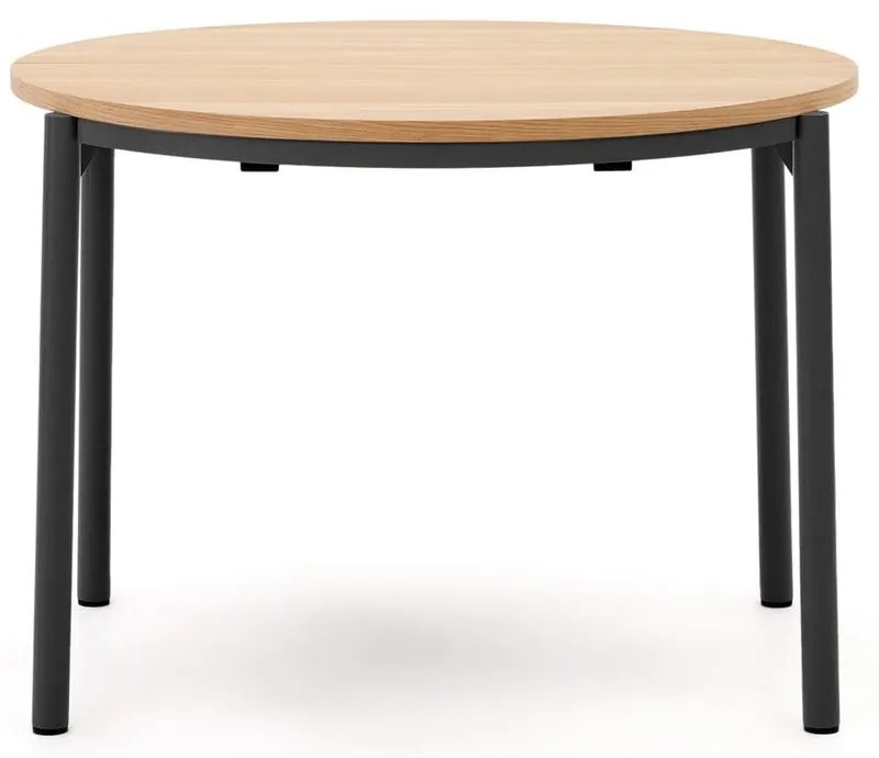 Okrúhly rozkladací jedálenský stôl s doskou v dubovom dekore v prírodnej farbe ø 90 cm Montuiri – Kave Home