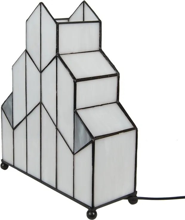 Stolová lampa Tiffany v neobvyklom tvare Crame - 30*4*25 cm