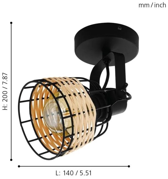 Eglo 43324 - Bodové svietidlo ANWICK 1xE27/40W/230V