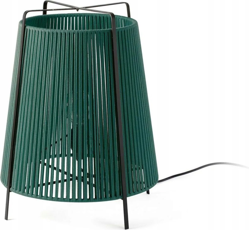Faro Akane zelená stojacia lampa, IP44, E27, moderný dizajn, 48x59 cm