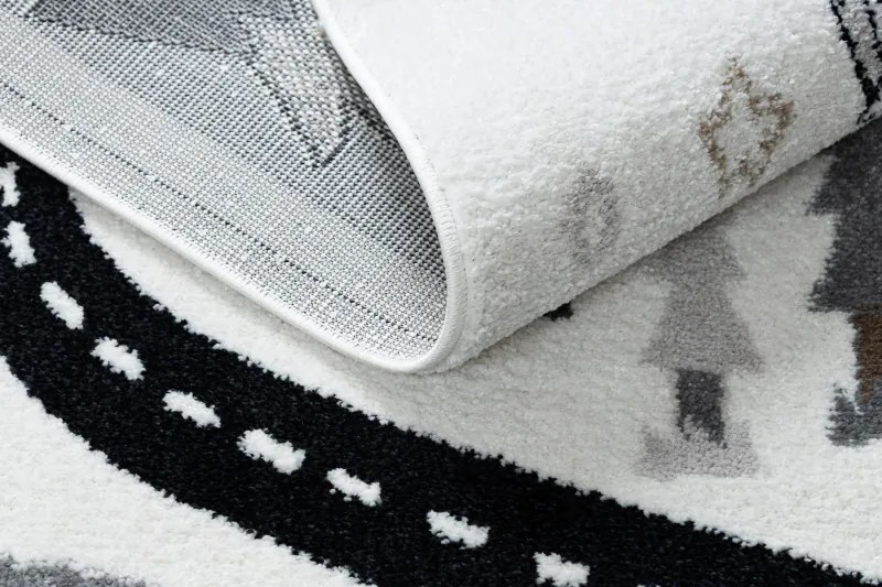 Dywany Łuszczów, Detský kusový koberec Fun Route Street animals cream, 80x150, béžová, detská izba