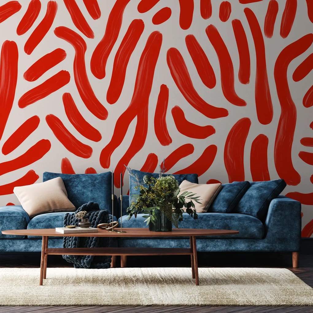 Fototapeta - Červené ťahy (147x102 cm)