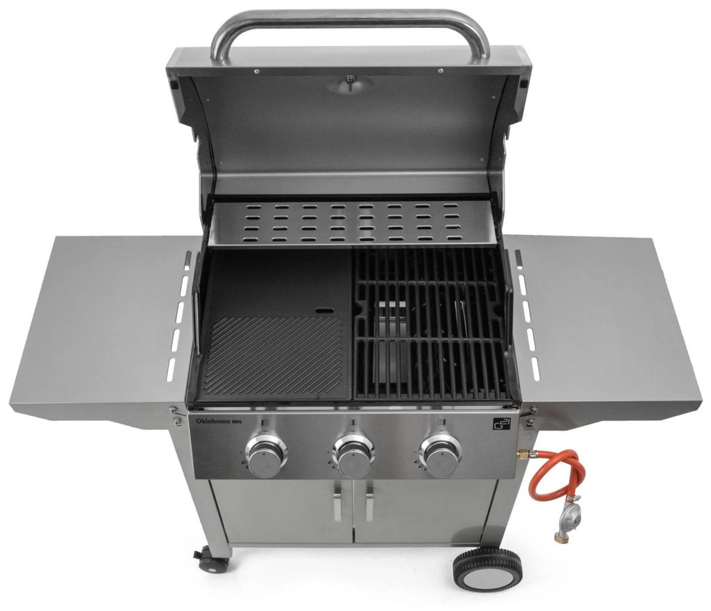 Plynový gril G21 Oklahoma BBQ PremLine 3 horáky - redukčný ventil ZADARMO