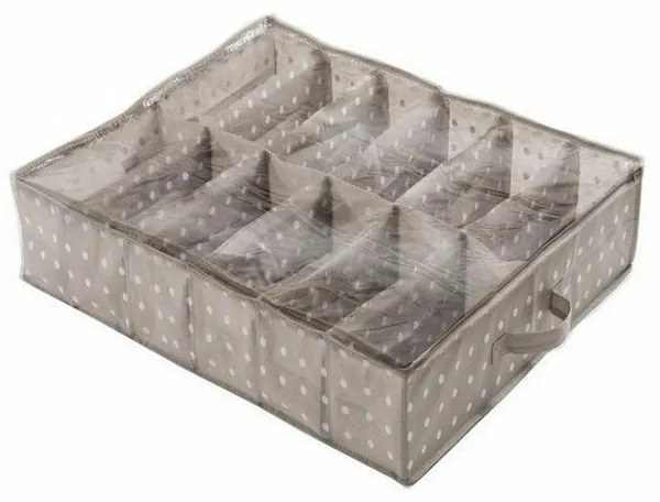 Organizér na topánky pre 12 párov 76 x 60 x 15 cm, hnedá