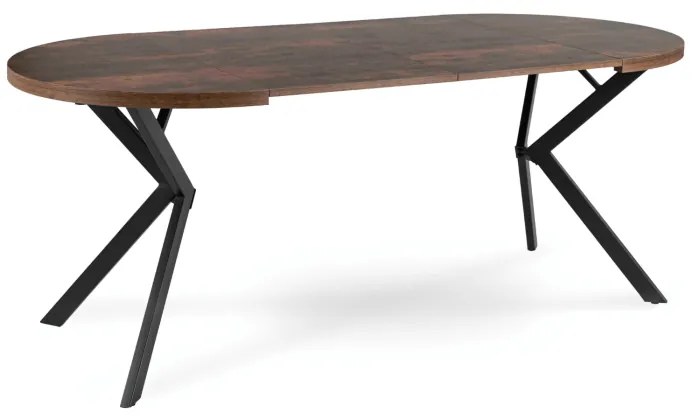 JAKS Okrúhly rozkladací stôl 90- 190 cm rustikálny dub Lugo