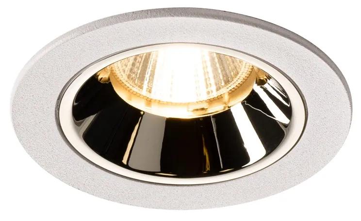 Stropné svietidlo SLV NUMINOS® DL S vnitřní LED zápustné stropné svietidlo biela/chrom 3000 K 40° včetně listových pružin 1003810
