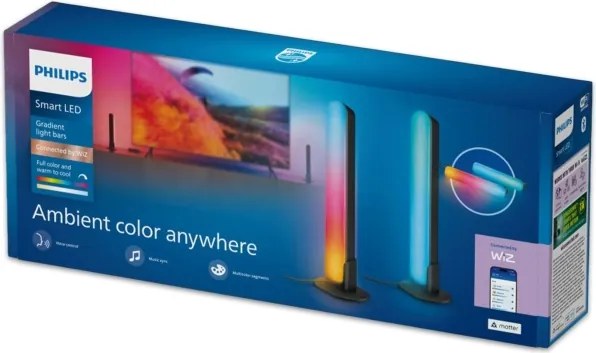 Philips - SADA 2× LED RGBIC stmievateľné svietidlo SMART GRADIENT LED/8 W/230 V Wi-Fi