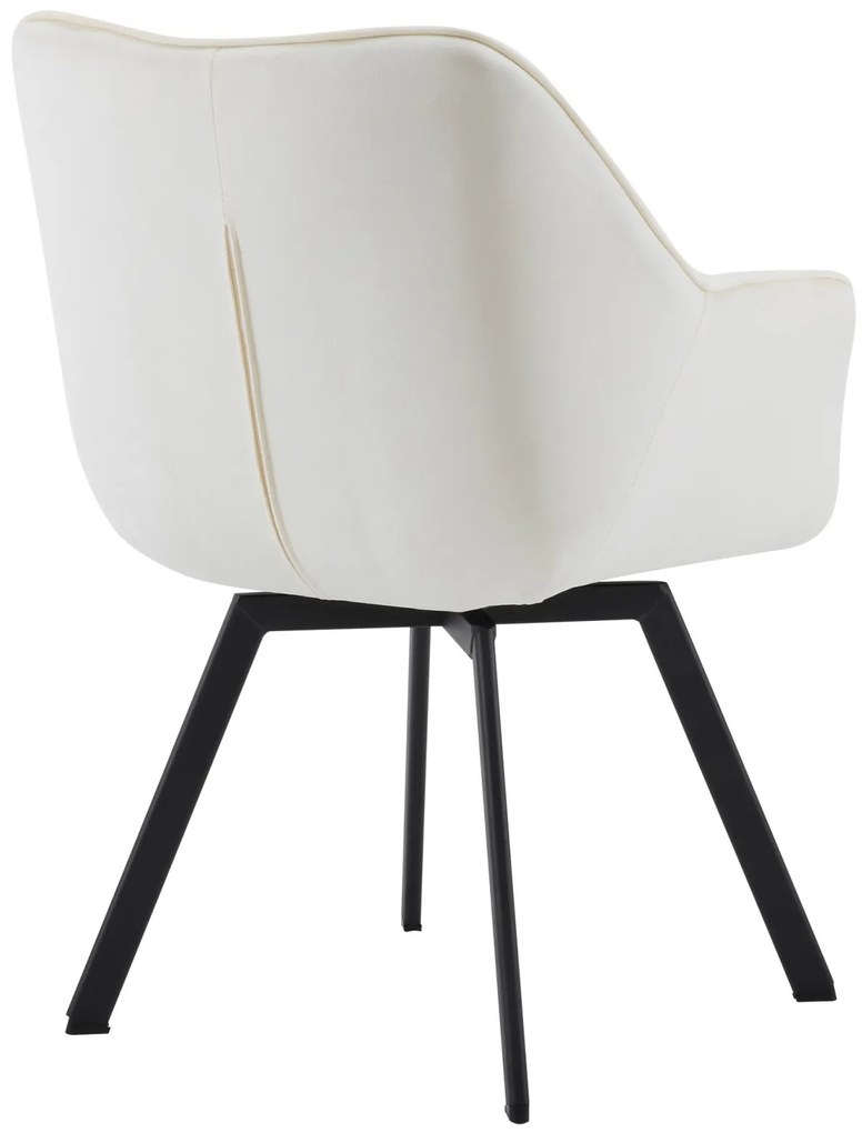 Jedálenská stolička Jordi zamat - krémová