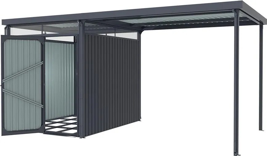 Záhradný domček so svetlíkmi Avenberg MAGNUS + prístavba 2.5 x 4.9 m - Premium