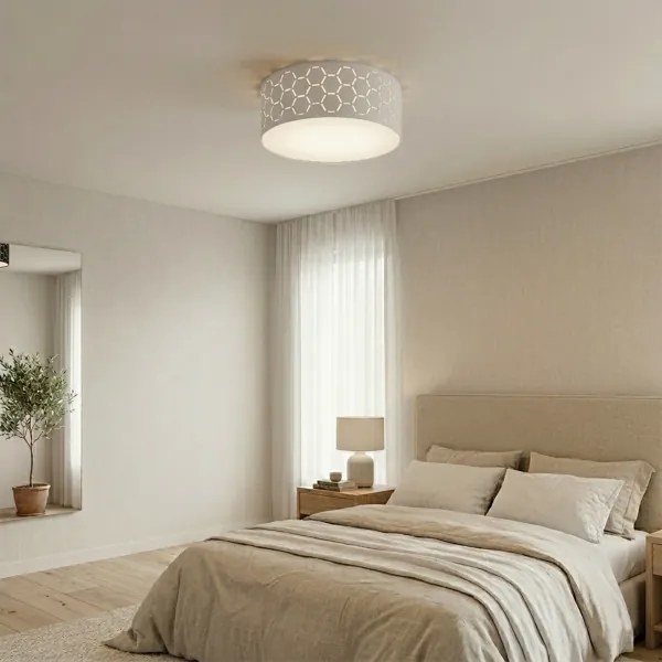 Stropné svietidlo ULLE 1xE27/15W/230V priemer 35 cm biela