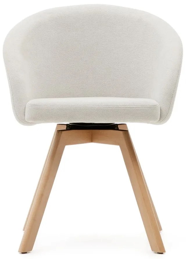 Krémovobiele čalúnené jedálenské kreslo Marvin – Kave Home