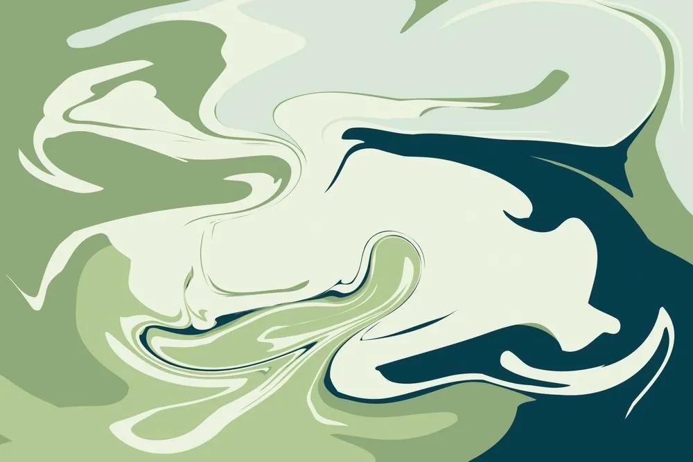 Samolepiaca tapeta abstraktný zelený vzor - 225x150