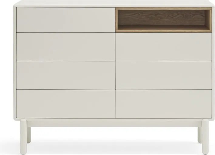 Krémovobiela komoda 120x90x40 cm Corvo – Teulat