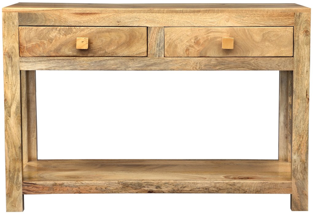 furniture-nabytek.cz - Konzolový stolík so šuplíkmi 110x76x35 z dreva mango