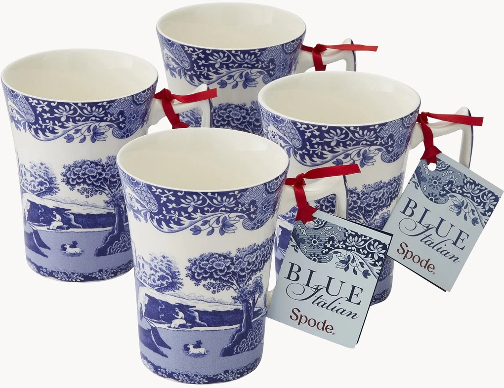 Hrnčeky Blue Italian, 4 ks