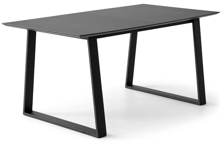 Čierny rozkladací jedálenský stôl s čiernou doskou 90x165 cm Meza – Hammel Furniture