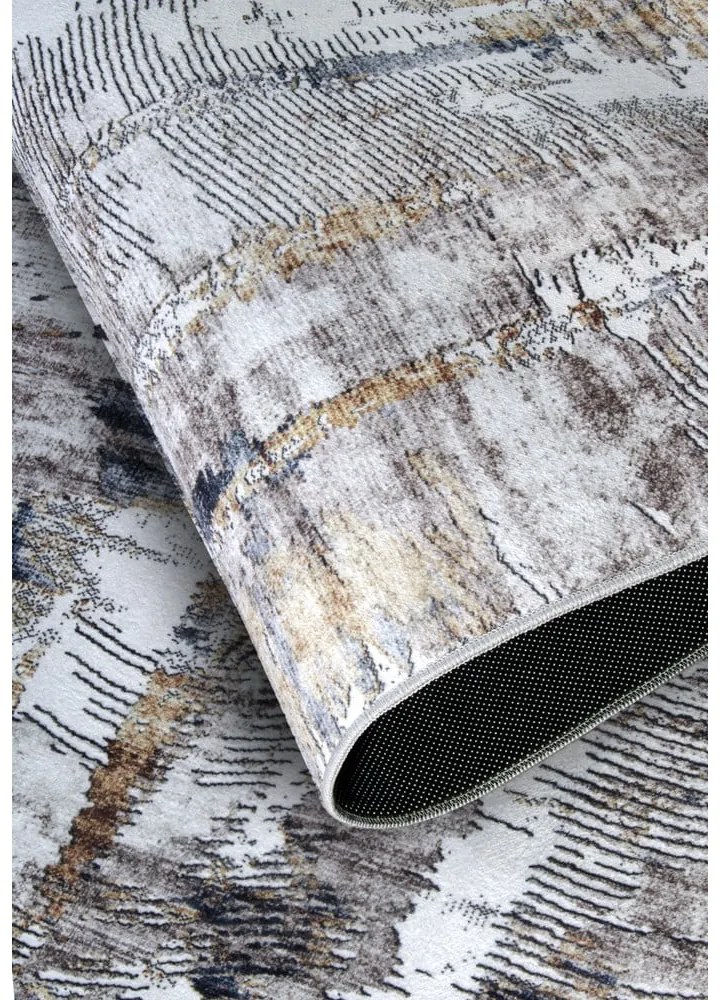 Svetlosivý koberec 160x230 cm Malard Anthracite Gold – Elle Decoration