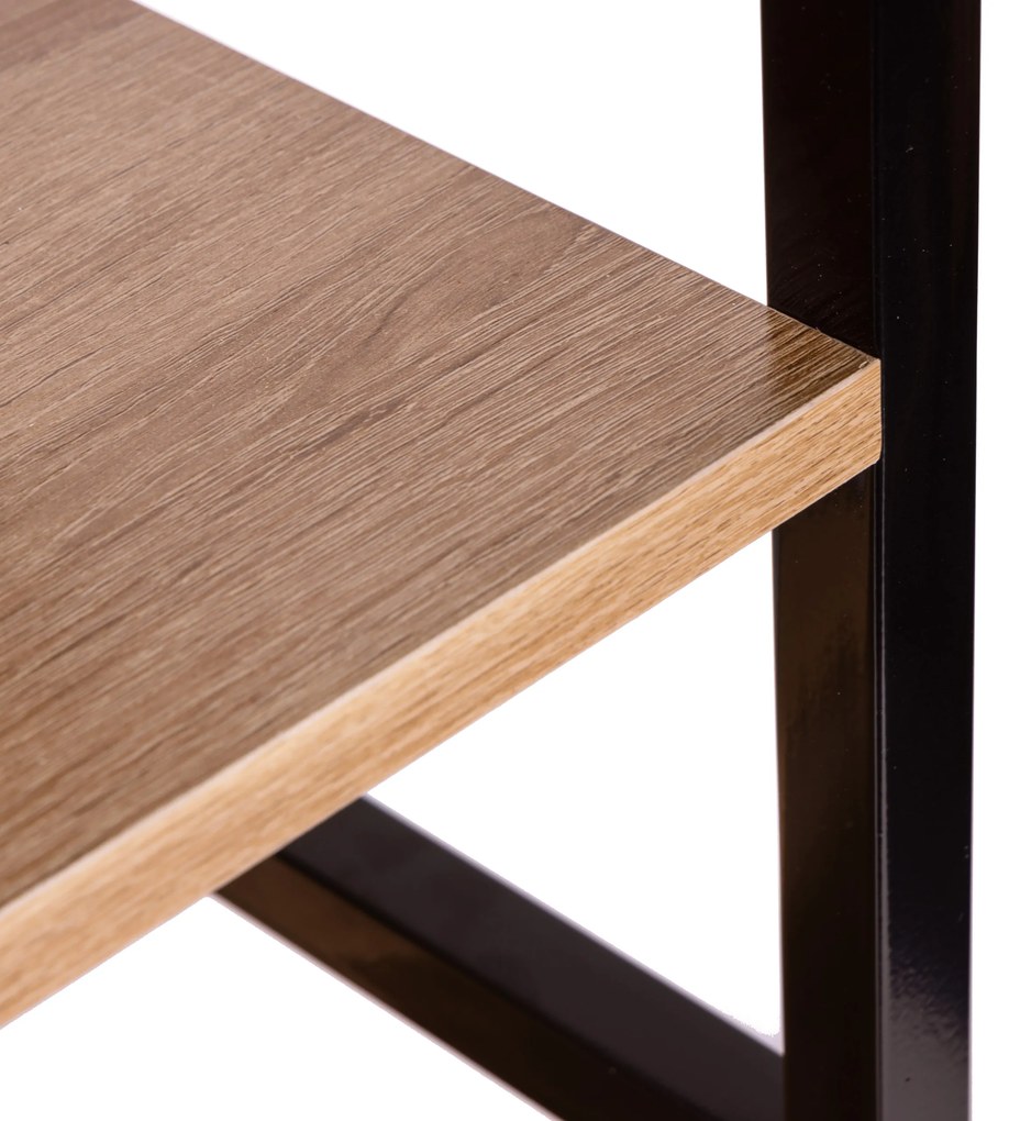 ModernHome Vysoký regál s 5 policami - kovová konštrukcia, MDF dosky