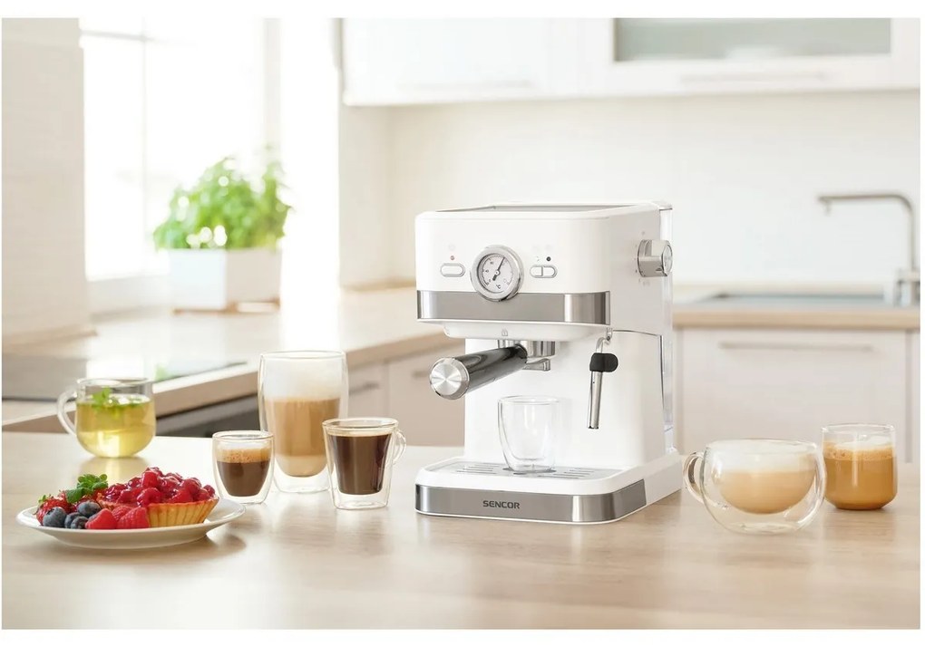 Sencor SES 1720WH espresso kávovar, biela
