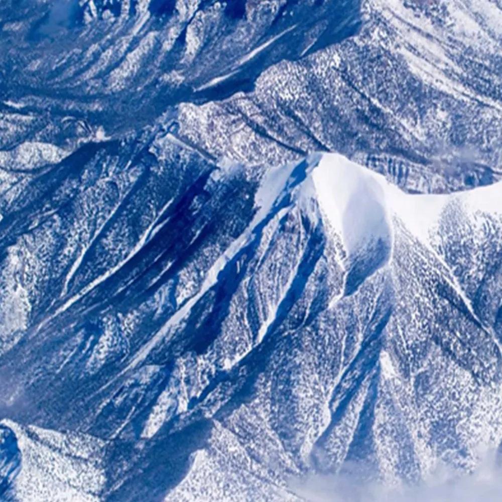 Ozdobný paraván Hory Zimní modrá - 180x170 cm, päťdielny, obojstranný paraván 360°