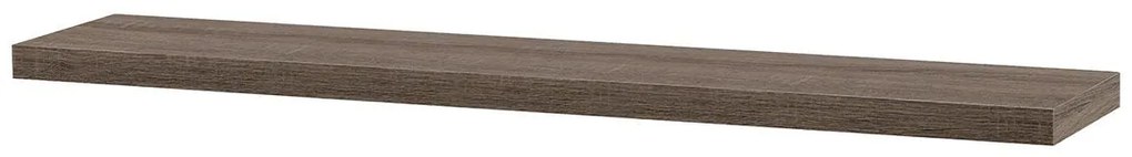 Autronic -  Polička nástenná 120 cm, MDF, 3D dekor dub sonoma dark, baleno v ochranej fólii - P-002 S