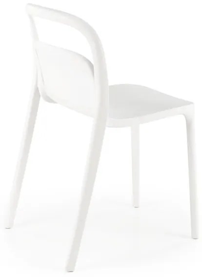 Halmar Stohovateľná záhradná stolička K490 - bílá