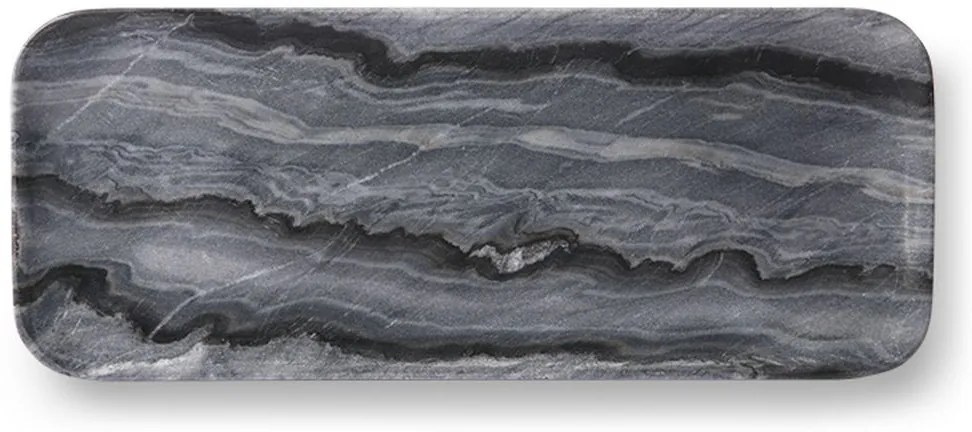 Luxusný šedý mramorový podnos Marble grey - 30*12*1,5cm
