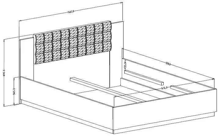Manželská posteľ 140 cm Signat Typ30 (dub flagstaff + čierna matná). Akcia -19%. Vlastná spoľahlivá doprava až k Vám domov. 1118233