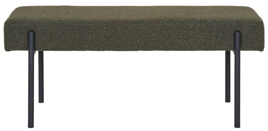 Tmavozelená lavica z textílie buklé Swindon – House Nordic