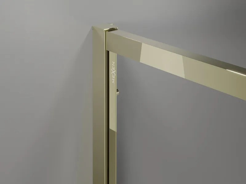 Mexen Exo, výklopný sprchový kút 105 x 70 cm, číre sklo, zlatá, 819-105-070-50-00