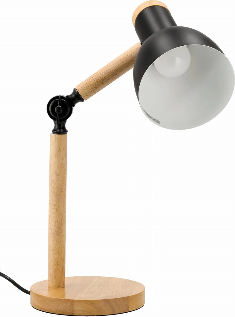 BERGE Stolová LED lampa Ryga 1xE27 čierna