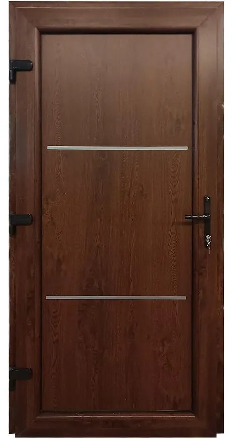 Dvere vchodové Split D35 98x198x7 90L zlatý dub