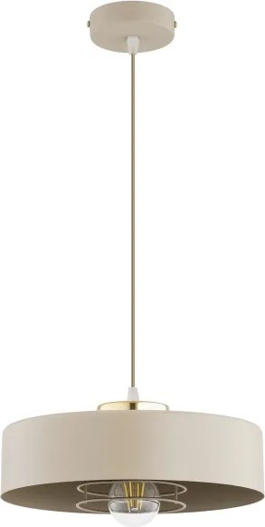 Brilagi - Závesný luster na lanku SPRING 1xE27/60W/230V pr. 30 cm béžová/zlatá