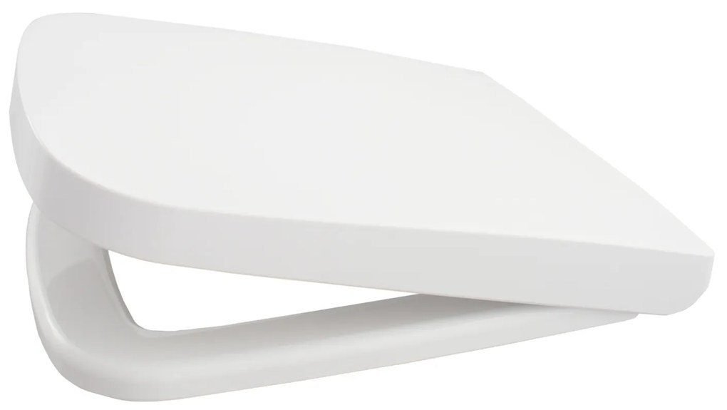 Gamma Viana, toaletná WC doska s pomalým zatváraním, duroplast, EasyClean, biela lesklá, GMA-D6