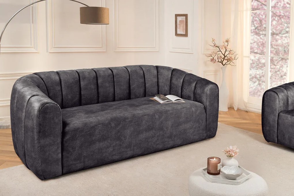 Pohovka BABYLON 200 cm velvet antracit