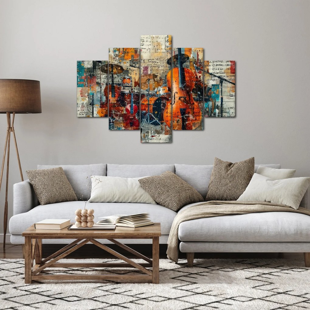 Obraz - Hudobné nástroje (150x105 cm)