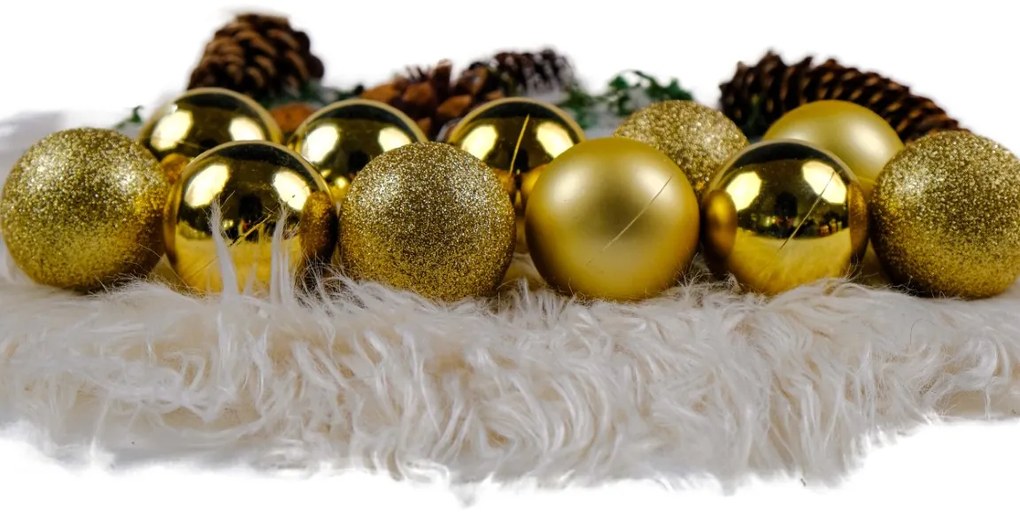 Bestent Vianočné gule na stromček 5cm 17ks GOLD