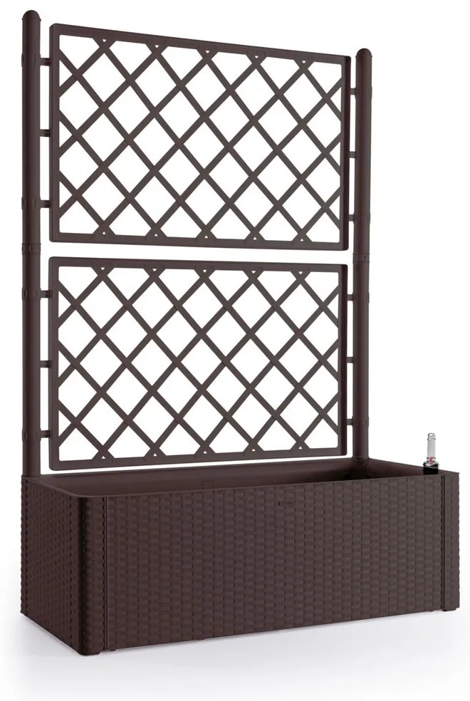 STEFANPLAST Samozavlažovací truhlík Natural Deluxe 90 l s trelážou/mriežkou, hnedý