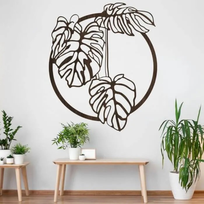 Okrúhly obraz Monstera deliciosa na stenu