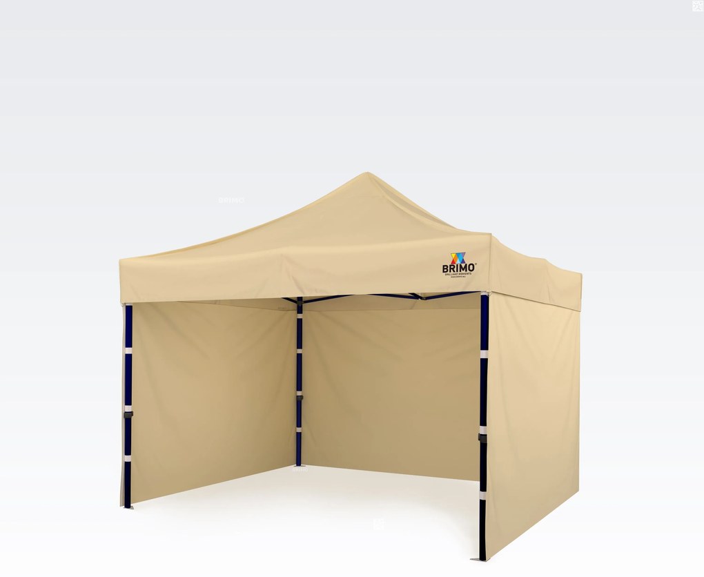 BRIMO Altánok 3x3 m Oceľový Rám s 3 Stenami: Pracovný Stan pre Remeselníkov - s 3 stenami - Béžová 22