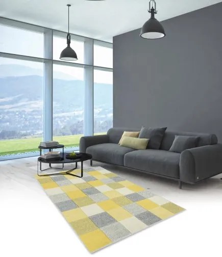 Oriental Weavers, Kusový koberec Portland 1923/RT44, 80x140, žltá, chodba / predsieň