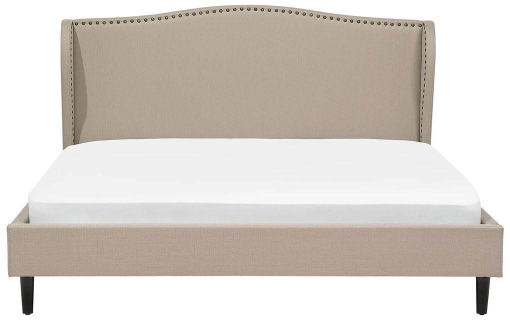 Čalúnená posteľ 180 x 200 cm béžová COLMAR Beliani