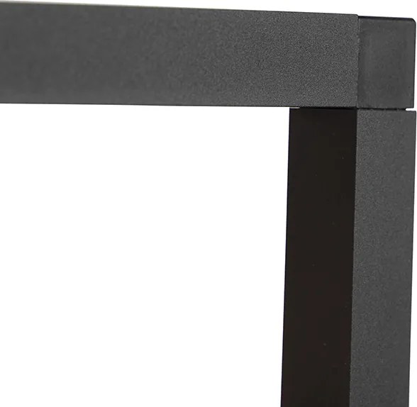 Priemyselné závesné svietidlo čierne 4-svetlo - Big Cage