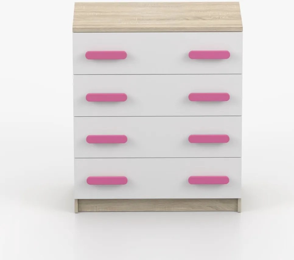 Komoda SCOUT - dub sonoma/biela (viac variant)