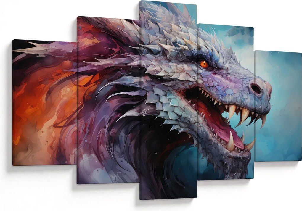 Obraz - Ilustrácia draka (150x105 cm)