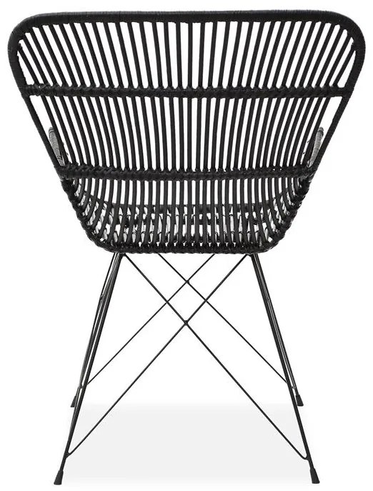 ZÁHRADNÁ RATANOVÁ STOLIČKA VIKI ČIERNA