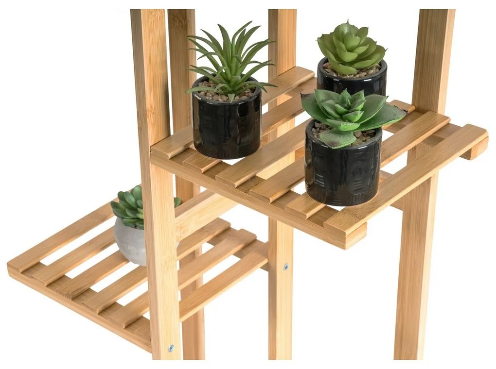 Stojan na rastliny G21 6 úrovní, bambusový